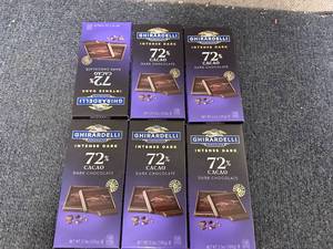 lot 254 image: 6 Ghiradelli Dark Chocolate Bars