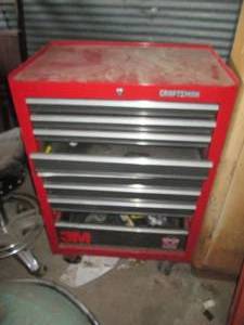lot 63 image: Craftsman metal 39in Rolling 9 draw...