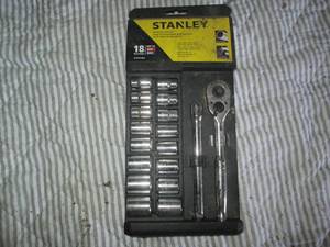 lot 65 image: Stanley ratchet and socket set...