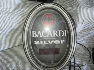 lot 70 image: Bacardi Silver plug-in light up sig...