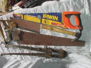 lot 153 image: Vintage bolt cutter, hand sawz and ...