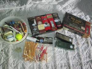 lot 157 image: Golf tees, balls and other misc...