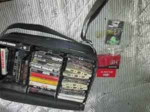 lot 164 image: Softside case of music cassette tap...