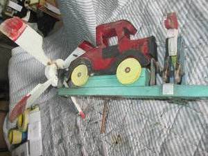 lot 175 image: Painted Wood old manclassic car or...
