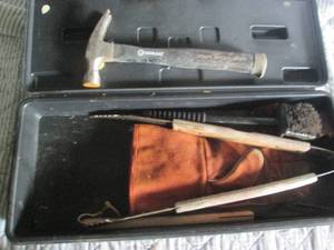 lot 176 image: Hardside case with grilling utensil...