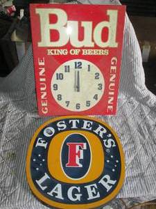 lot 201 image: Bud King of beers single hand batte...
