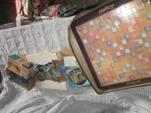 lot 207 image: Scrabble board, vintage model car, ...