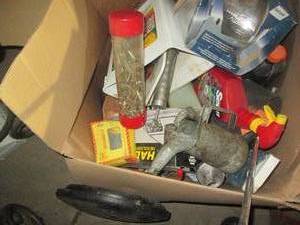 lot 235 image: Box of misc automotive supplies, ho...