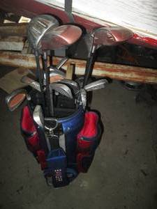 lot 287 image: Blue, Red and white Banger golf bag...