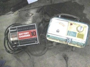 lot 301 image: Vintage automotive battery tester a...