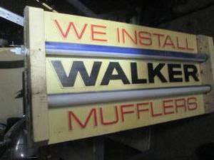 lot 307 image: Walker Mufflers lighted sign