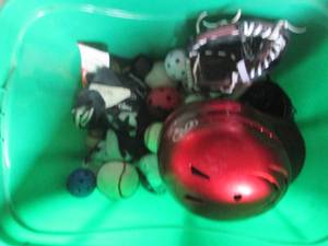 lot 104 image: Collection of softballs, wiffle bal...