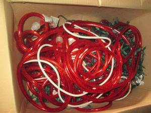 lot 112 image: Box of assorted holiday string and ...