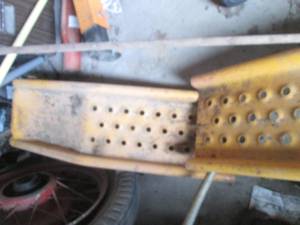 lot 124 image: Pair of metal automotive ramps...