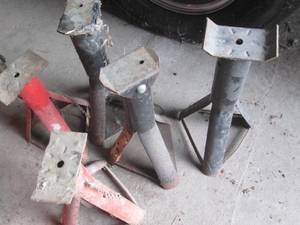 lot 128 image: Collection of metal jack stands...