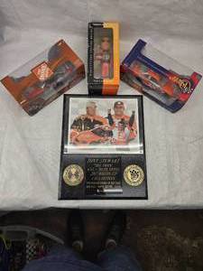 Misc. Tony Stewart Collectables, Diecast Cars, Rookie of the Year Trophy and Bobble Head