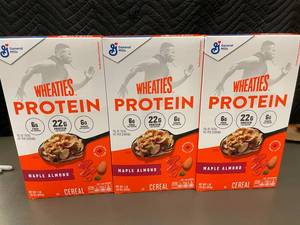 lot 9 image: Bulk Lot Wheaties Protein Cereal Maple Almond 1 lb Boxes (3 Ct, 072025)