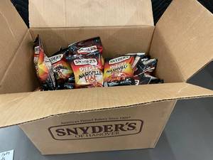lot 27 image: Case of Snyders of Hanover Nashville Hot Pretzel Pieces, 2.25oz, 60 Packs