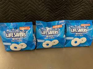 lot 173 image: Life Savers Pep O Mint Mints 3-Pack Bulk Lot, 13 oz Bags, Exp 082025