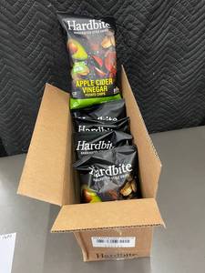 lot 373 image: Case of Hardbite Apple Cider Vinegar Potato Chips, 6 x 150g, Best By 2025-09-04