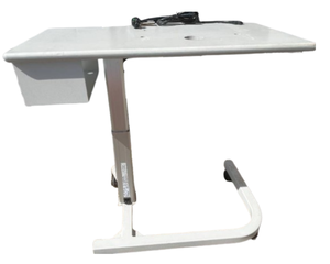 lot 12 image: MSRP $3000 Carl Zeiss Electric Power Lift Mobile Height Adjustable Instrument Table Computer Desk With Power Outlets - In Great Working Condition