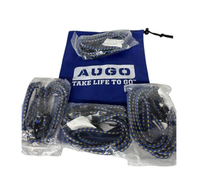 lot 40 image: Lot of NEW AUGO Elastic Bungee Cords - Secures Luggage and Loads, Useful for Outdoor Activities, Strong Rubber Cores