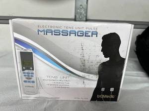 lot 13 image: TruMedic TENS Electronic Pulse Massager with 4 Electrode Pads - Great Working Condition