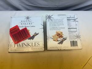lot 38 image: 2x 4-5oz Bags Rustic Bakery Twinkles-Vanilla Butter Cookies