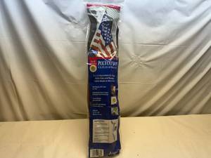 lot 39 image: 3x5 PolyCotton American Flag & Pole Set