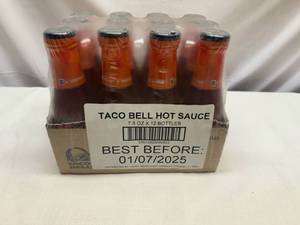 lot 78 image: 12x Taco Bell Hot Sauce