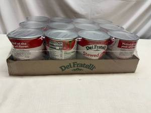 lot 110 image: 12x 28oz Dei Fratelli Stewed Tomatoes