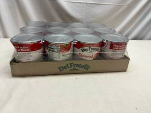 lot 112 image: 12x 28oz Dei Fratelli Stewed Tomatoes
