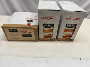lot 144 image: 3x 12pkgs Land O Lakes-Carmel & Chocolate Cocoa Mix
