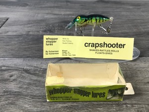 lot 211 image: Collectible Whopper Stopper Lures - Crapshooter Fishing Lure in Original Box