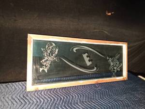 lot 40 image: Alice N Wonderland etched glass window