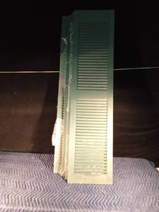 lot 48 image: 6 New long plastic green shutters