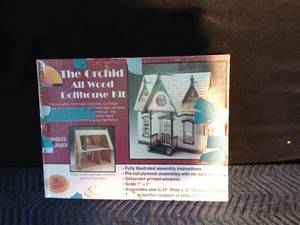 lot 125 image: Wood Dollhouse Kit in the Box