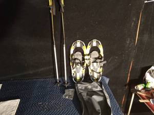 lot 110 image: Sherpe snowshoes with poles and accessories in its original carrying bag