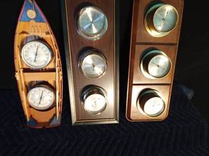 lot 117 image: 3 Wood weather stations