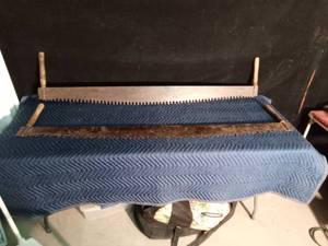 lot 156 image: 2 Vintage two men saw blades and 1 vintage two men saw