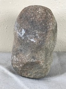 lot 435 image: Native American Indian 6 Grooved Hard Stone War Club Axe Head Tool Artifact