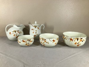 lot 380 image: Halls Superior Kitchen Ware - Coffee Server - Pitcher and 3 Serving Bowls
