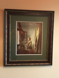 lot 415 image: Johannes Vermeer Women Reading a Letter by an Open Window Framed Print