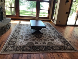 lot 407 image: Large Area Rug - Smoke Free - Table Not Included