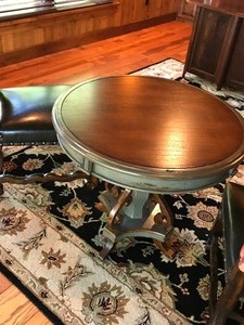 lot 13 image: Uttermost Anya round table (table only) Smoke free