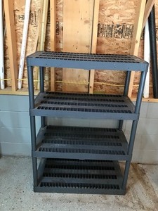lot 265 image: Plano 4 tier plastic shelf