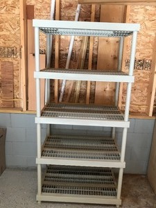 lot 24A image: Heavy duty 5 tier plastic shelf