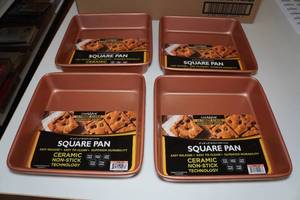 lot 275 image: 4 Casaware Ceramic Non-Stick Square Pans