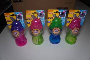 lot 317 image: 4 Nuby Flip-It Sippy Cups