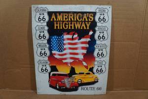 lot 54 image: Route 66 Metal Sign